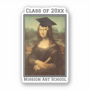 Mona Lisa Graduation  Sticker