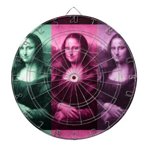 Mona Lisa Green Pink Purple Dartboard