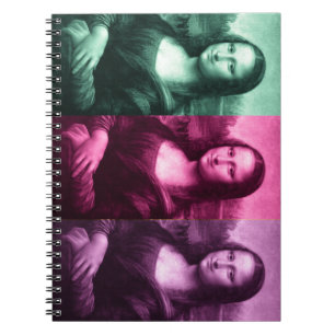 Mona Lisa Green Pink Purple Notebook