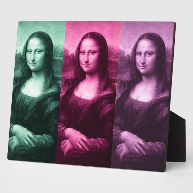 Mona Lisa Green Pink Purple Plaque (Side)