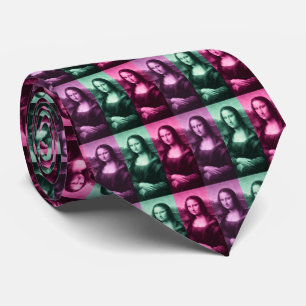 Mona Lisa Green Pink Purple Tie