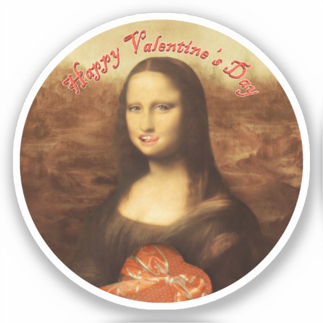 Mona Lisa Heart Valentine's Day Kiss (Front)
