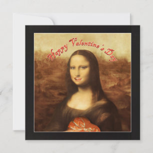 Mona Lisa Heart Valentine's Day Kiss Invitation