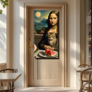 Mona Lisa &her cat  -  Summer vibes \ Poster