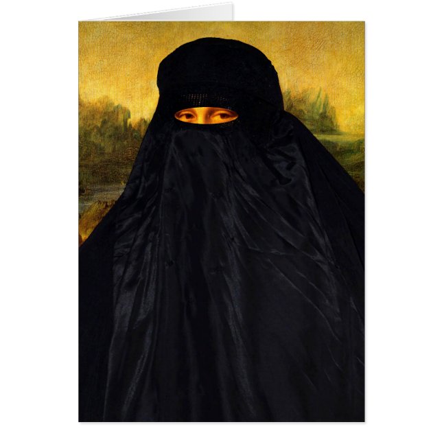 Mona Lisa Hidden Behind Burqa (Front)