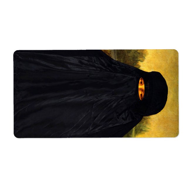 Mona Lisa Hidden Behind Burqa (Front)