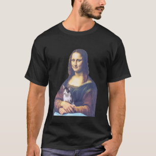 Mona Lisa Holding Cat Cat Dad Cat Mum Kitty For Ca T-Shirt
