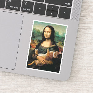Mona Lisa holding her cat Leonardo da Vinci 