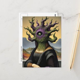 Mona Lisa Horror Postcard