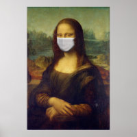 Mona lisa in a surgical mask leonardo da Vinci