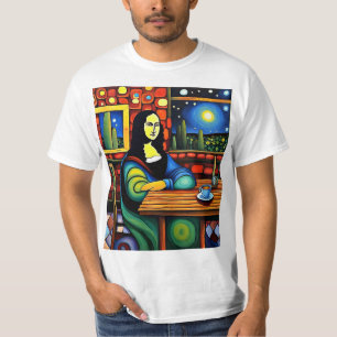 Mona Lisa in Cafe 1 T-Shirt