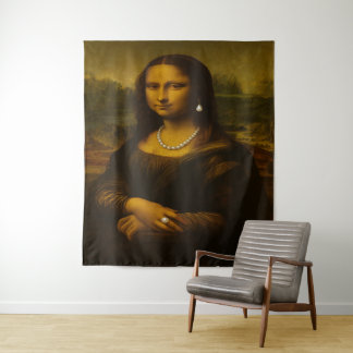 Mona Lisa in Pearls Tapestry