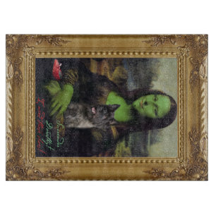 Mona Lisa in the wizard of oz parody cutting board