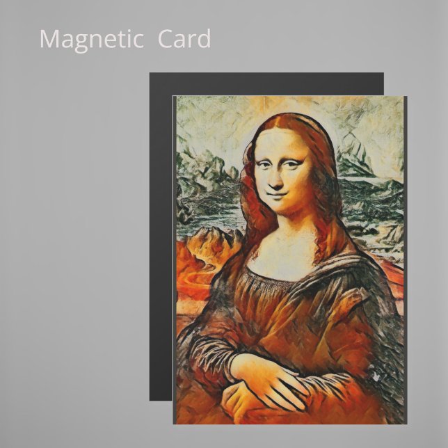 Mona Lisa in warm  colours magnetic  card (Creator Uploaded)
