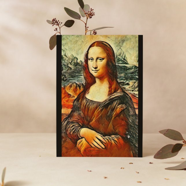Mona Lisa in warm  colours  Postcard (Creator Uploaded)