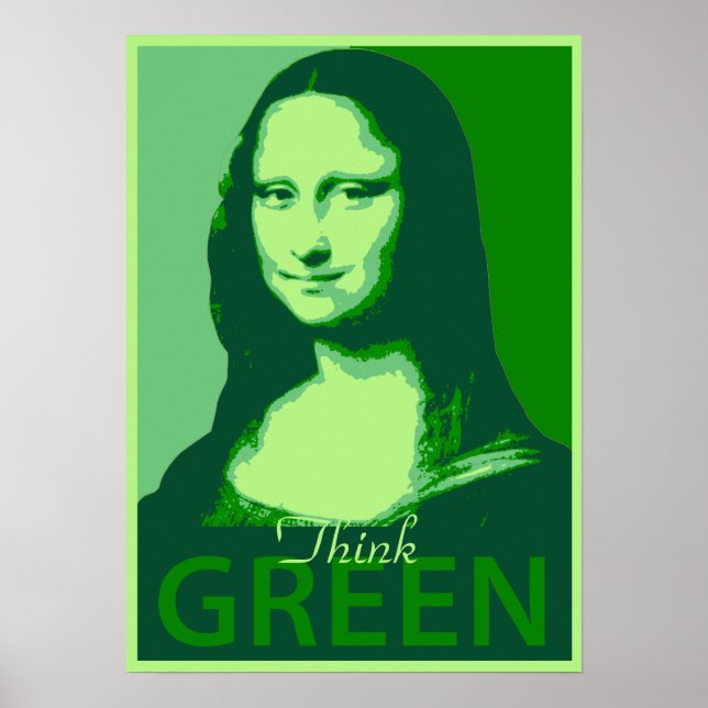 Mona Lisa is Green Poster (Front)