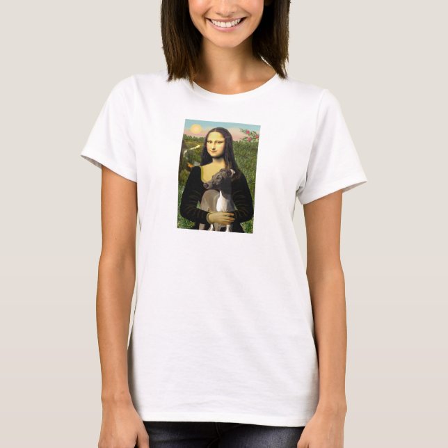 Mona Lisa - Italian Greyhound T-Shirt (Front)