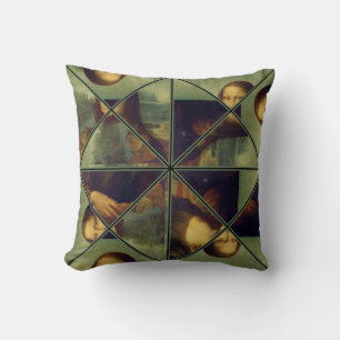 Mona Lisa Kaleidoscope Art Pillow