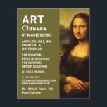 Mona Lisa, Leonardo Da Vinci, Art Classes Flyer<br><div class="desc">Mona Lisa,  Leonardo Da Vinci,  Art Teacher,  Art Class Advertising Flyer by The Business Card Store.</div>