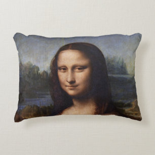 Mona Lisa & Leonardo da Vinci /vintage Italy Decorative Cushion