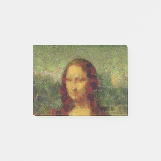 Mona Lisa Lettuce Fine Art Vegan Spoof  Post-it Notes (Front)