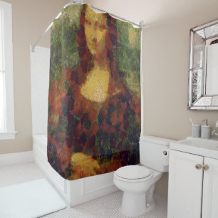 Mona Lisa Lettuce Fine Art Vegan Spoof Shower Curtain