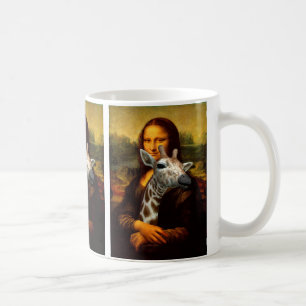 Mona Lisa Loves Giraffes Coffee Mug
