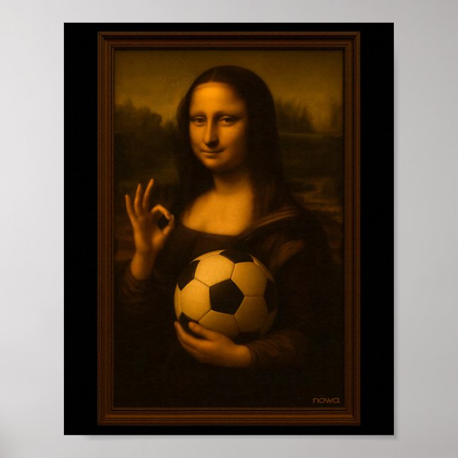 Mona Lisa Loves Soccer  Poster (Front)