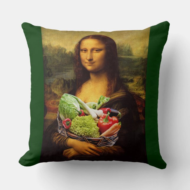 Mona Lisa Loves Vegetables Cushion (Front)