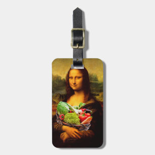 Mona Lisa Loves Vegetables Luggage Tag