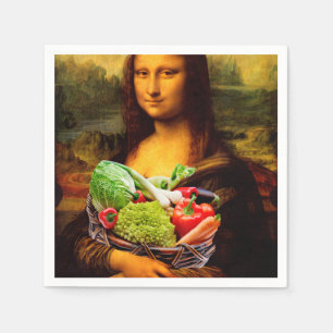 Mona Lisa Loves Vegetables Napkin