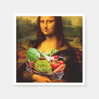 Mona Lisa Loves Vegetables Napkin