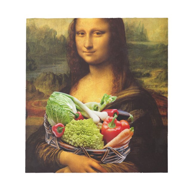 Mona Lisa Loves Vegetables Notepad (Front)