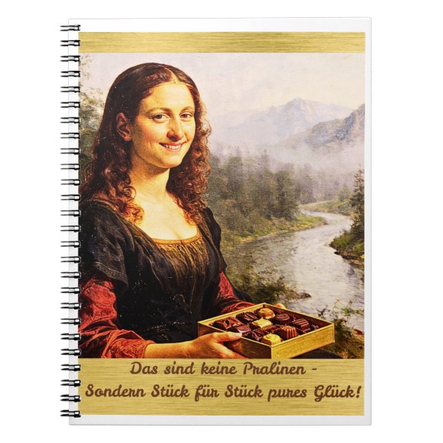 Mona Lisa mag Pralinen Notebook (Front)