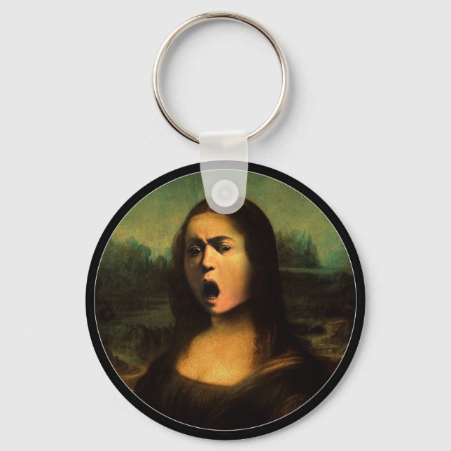 Mona Lisa Medusa Caravaggio Key Ring (Front)