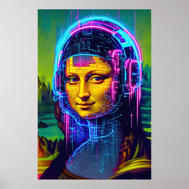 Mona Lisa Meme Pop Art  Poster (Front)
