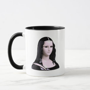 Mona Lisa Minimalist Modern Portrait Mug