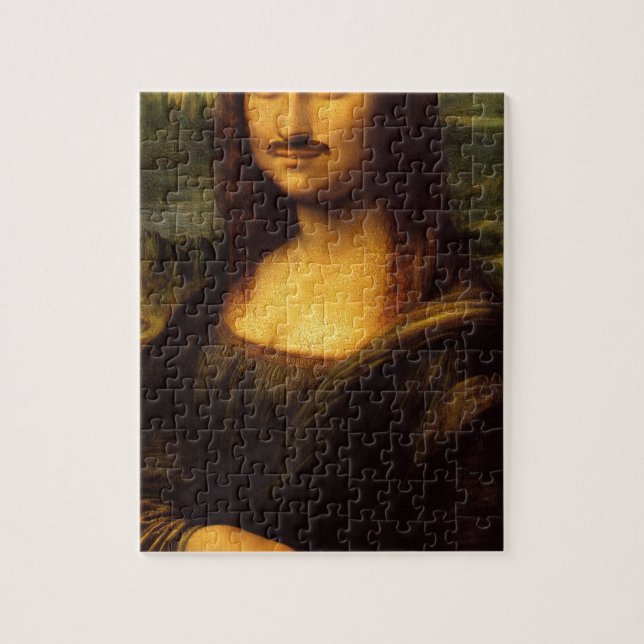 mona lisa moustache jigsaw puzzle (Vertical)