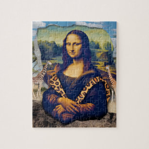 Mona Lisa On Safari Jigsaw Puzzle