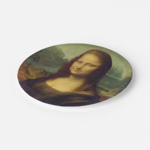 Mona Lisa Paper Plate