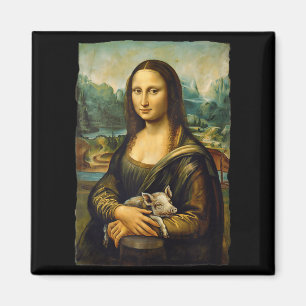 Mona Lisa Pig Piglet Portrait Art Painting Tank To Magnet