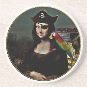 Mona Lisa Pirate Captain Coaster
