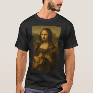 Mona Lisa Playing Guitar Renaissance Guitarist T-Shirt