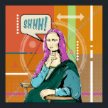 Mona Lisa pop art Poster<br><div class="desc">A colourful pop art illustration of the Mona Lisa. She has a pink hair,  don't care attitude. A modern take on  Leonardo Da Vinci's classic.</div>