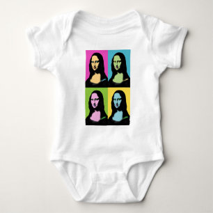 Mona Lisa - Pop Art Style  Baby Bodysuit
