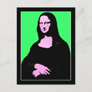 Mona Lisa Pop Art Style Postcard
