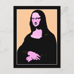Mona Lisa Pop Art Style Postcard