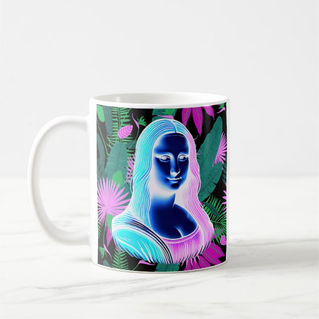 Mona Lisa portrait Coffee Mug (Left)