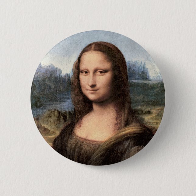 Mona Lisa Portrait / Painting 6 Cm Round Badge (Front)