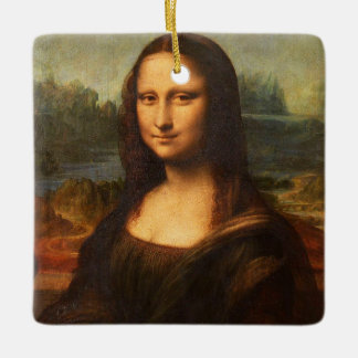 Mona Lisa portrait painting Leonardo Da Vinci Ceramic Ornament
